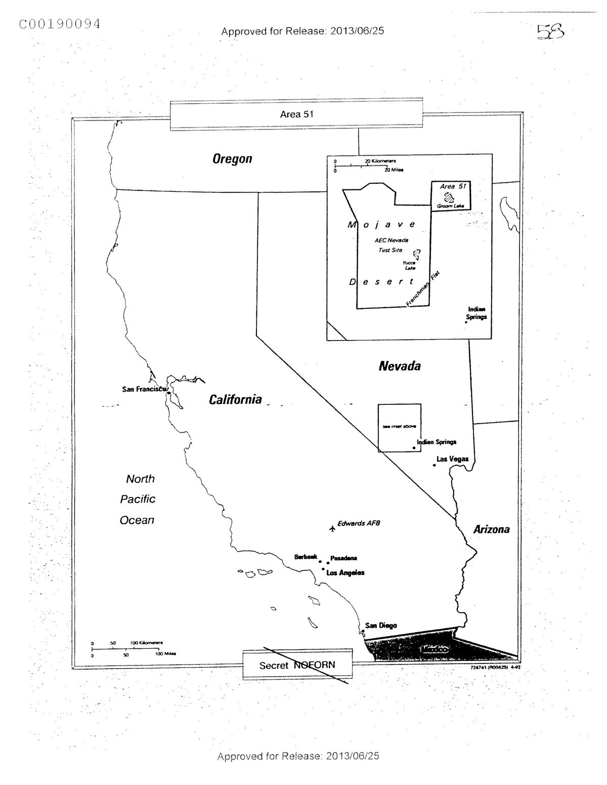 The CIA's declassified map of Groom Lake / Area 51