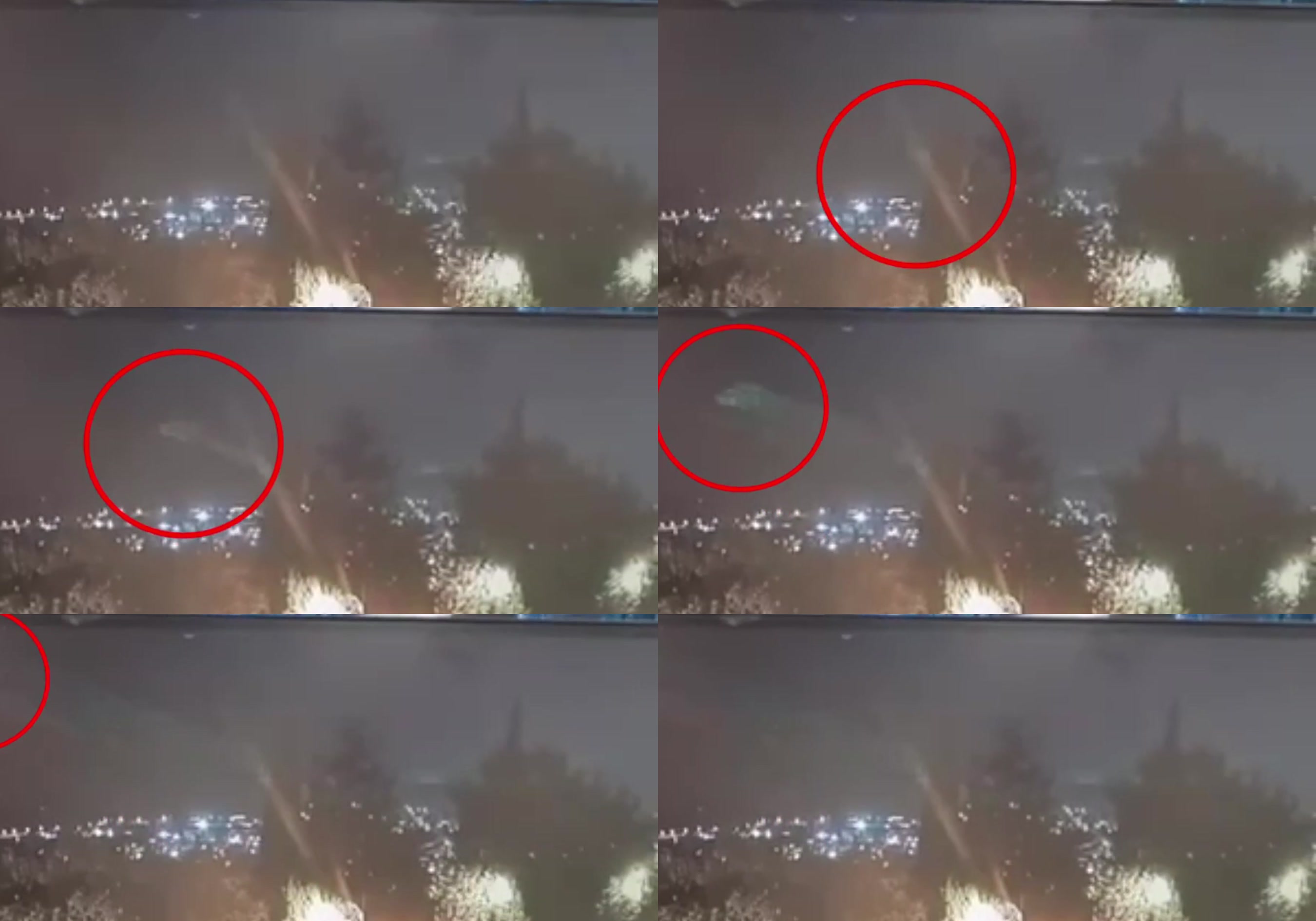 The object, six crops half a second apart