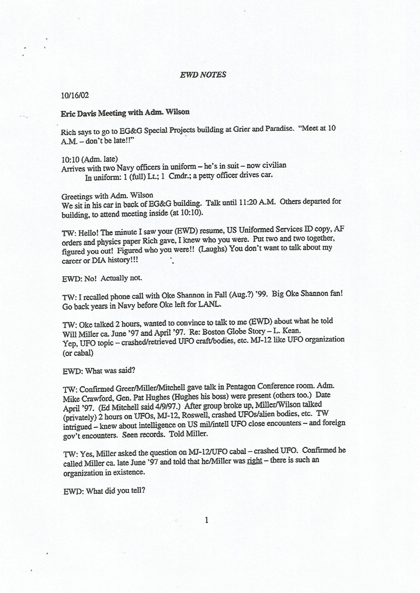 "EWD Notes" 10/16/02, page 1