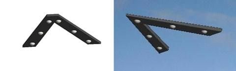 Artist's 3D rendering of the V-shaped craft (Wikimedia Commons, 2009), not a photo from 13 March 1997.