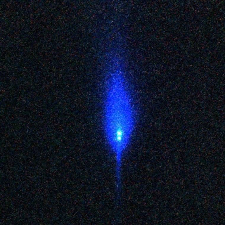 AS14-66-9301: the main blue orb, cropped and brightened from the ASU scan.