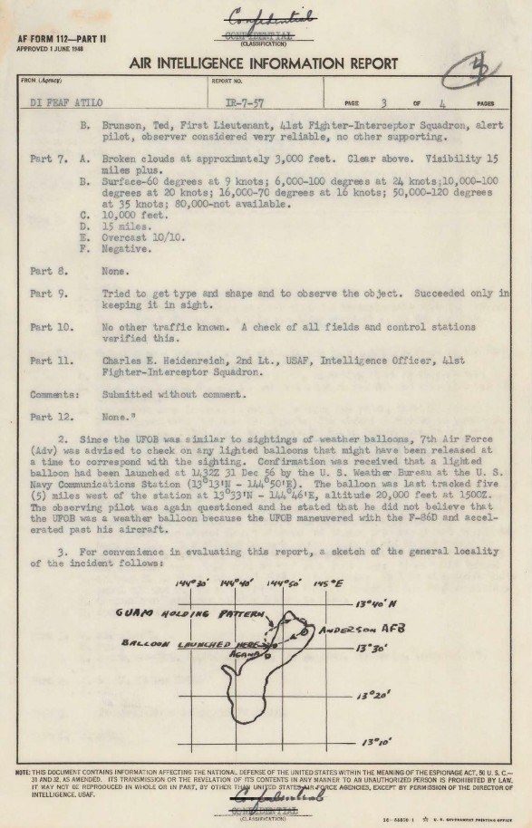 Air Intelligence Information Report, Guam, 1956 (DOW-UAP-D156).
