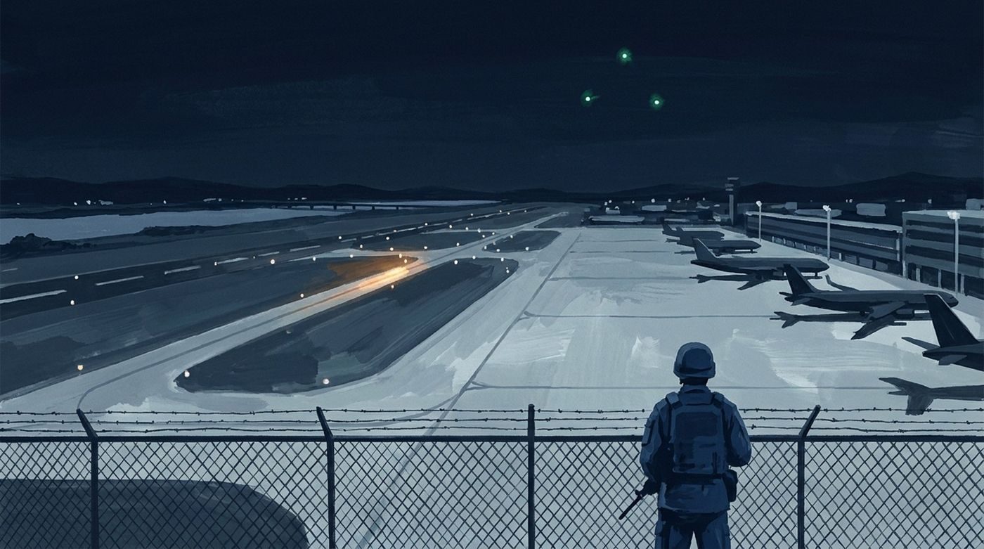 From the accounts: a soldier at Gimhae reported lights over the base on 19 May 2026; TV witnesses described three green lights in formation.