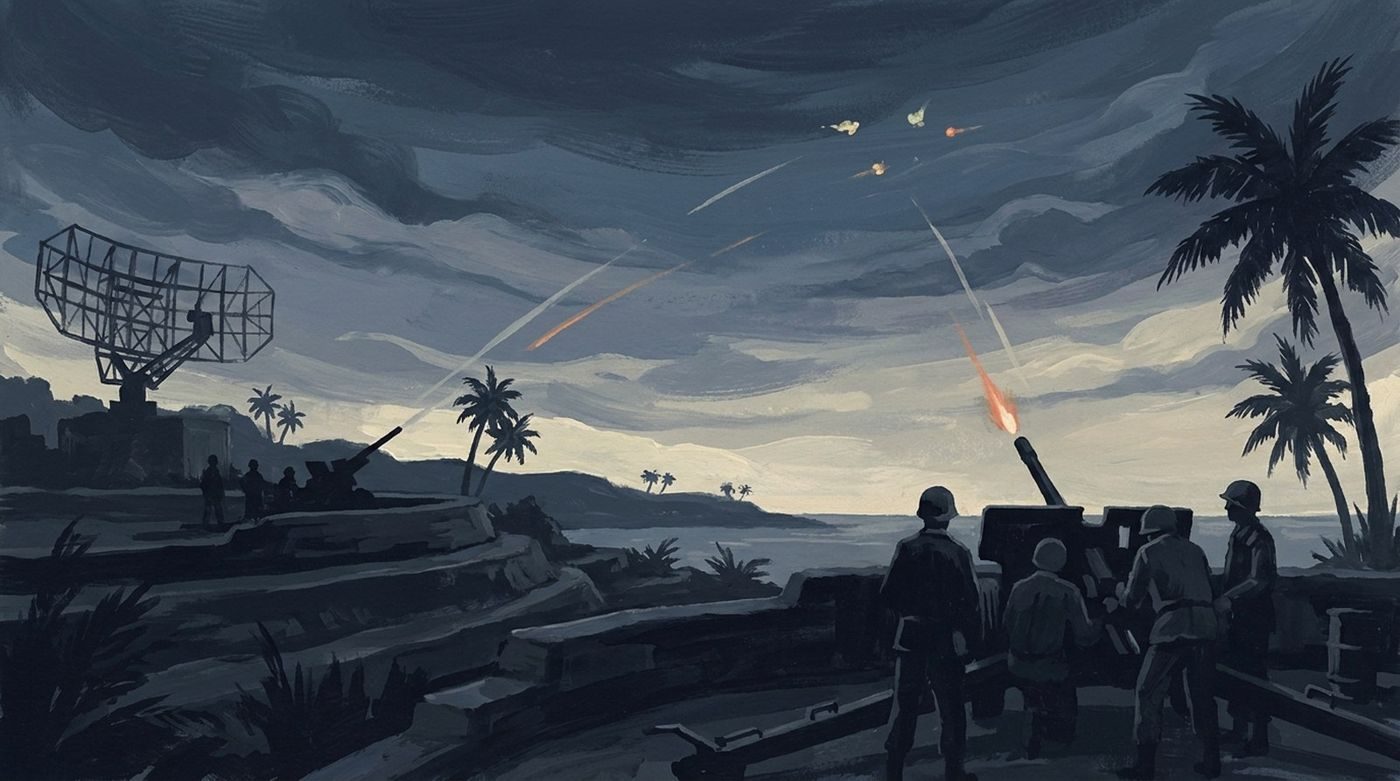 From the accounts: for a week in September 1964 air-defence guns in East Java fired at objects seen by eye and on radar, per Air Marshal J. Salatun.
