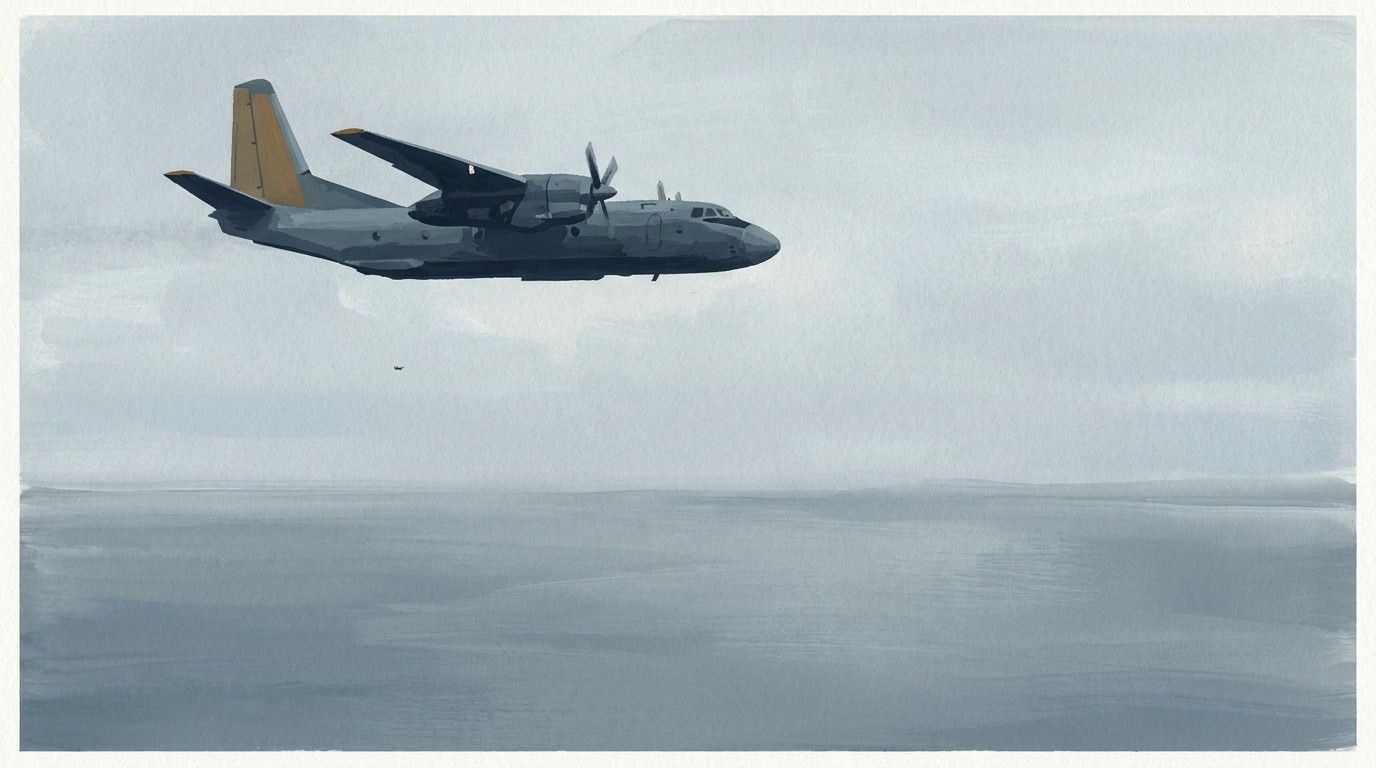 A routine patrol logs one "probable UAP" over the sea (illustration).