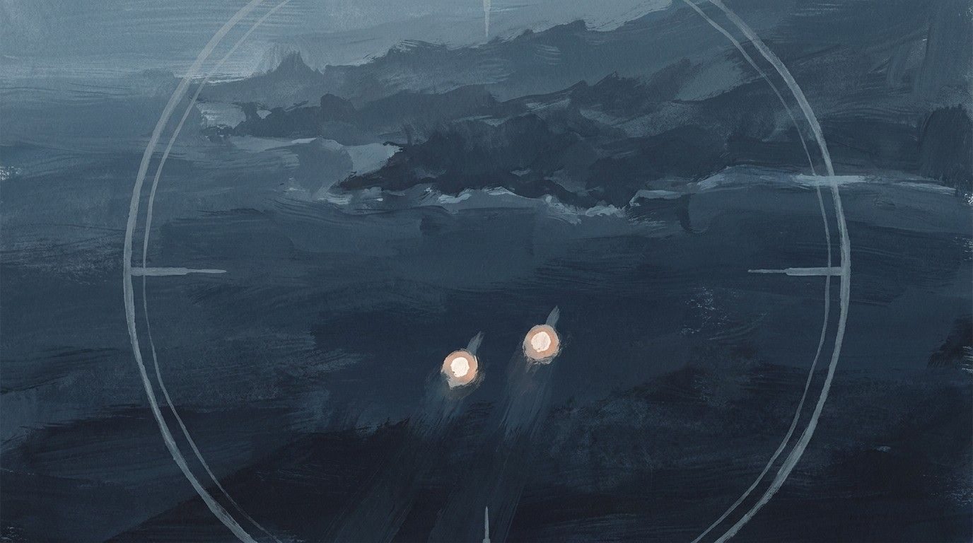 Two round, white-hot objects heading south, as seen in infrared (illustration).