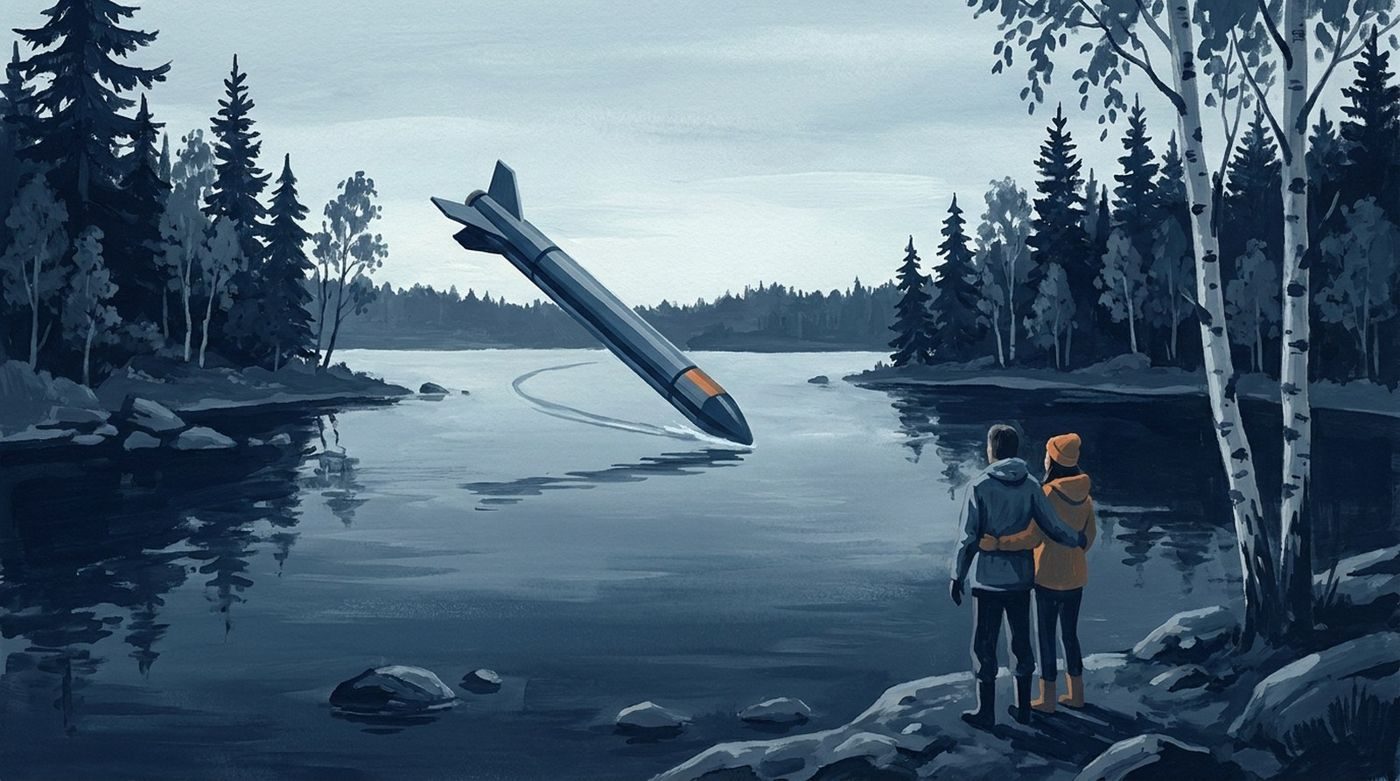 From the accounts: Bo Berg and his wife watched a finned tubular object make a controlled U-turn and sink in a forest lake in Muddus National Park, 31 July 1980.