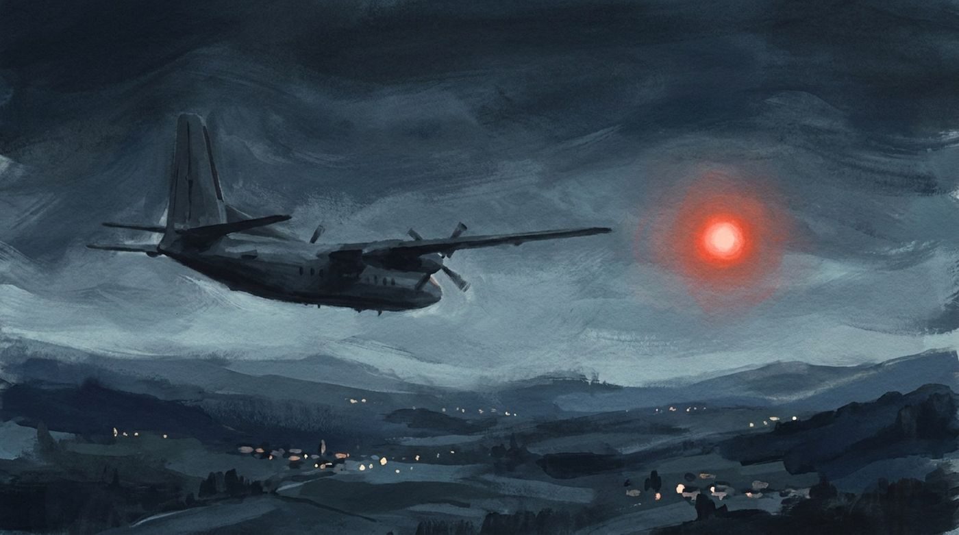From the accounts: an intense red light paced a Pan Adria airliner between Zagreb and Belgrade, 16 August 1977.