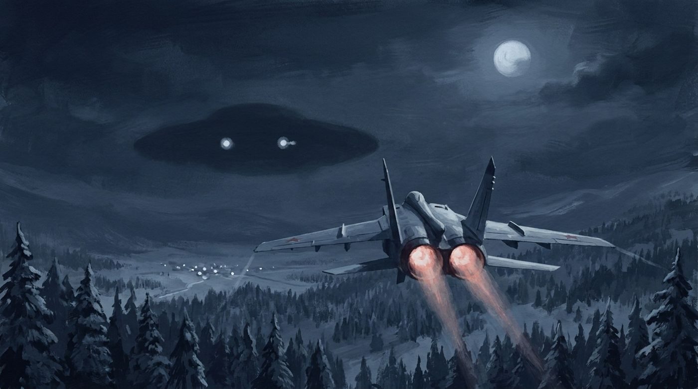 From the Soviet Air Defence reports released by Col.-Gen. Igor Maltsev: an interceptor closed to 500-600 m on a large object with two flashing lights near Pereslavl-Zalessky, 21 March 1990.