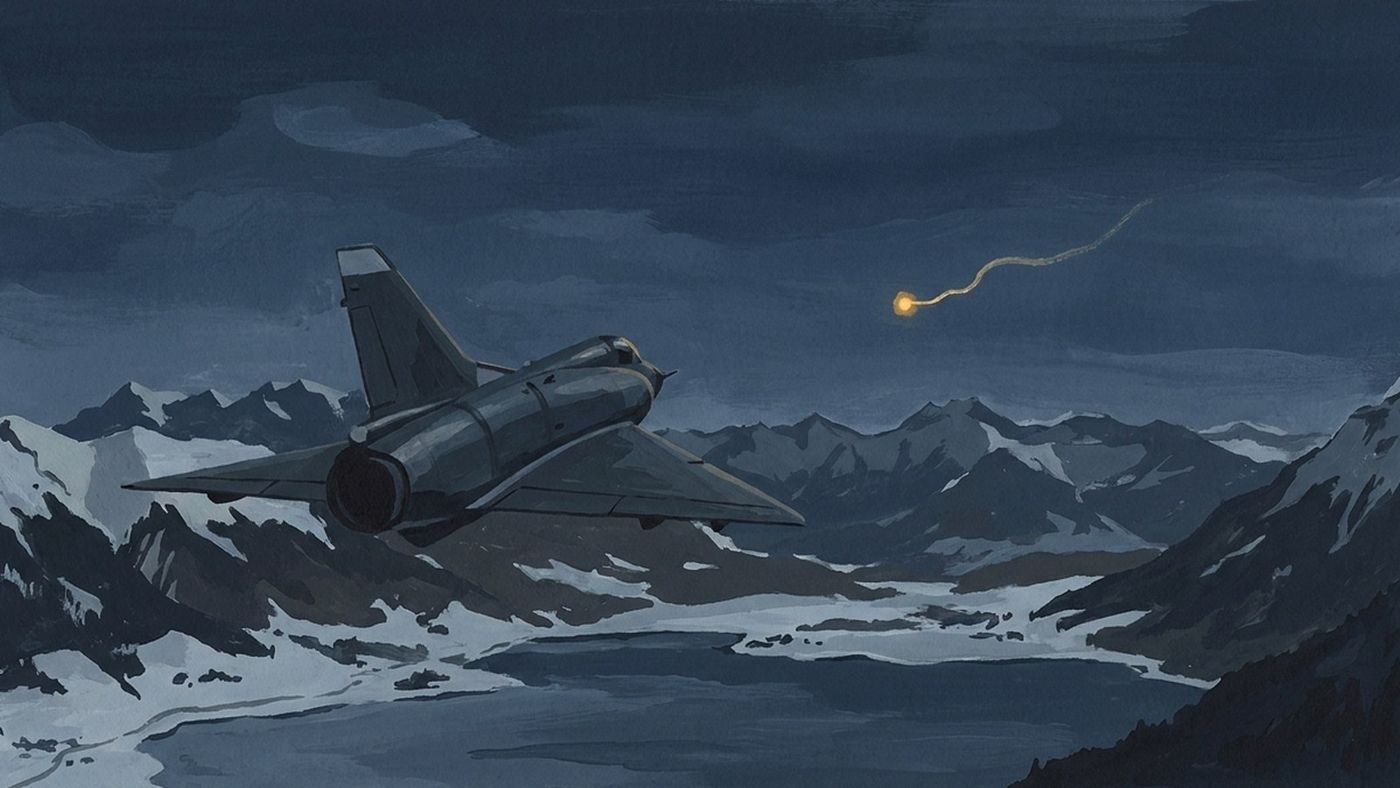 From the accounts: Swiss Mirage III aircrew saw a bright point moving 'wie eine Schlange' over Interlaken in February 1971.