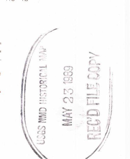 The round stamp on the 1989 sheet: 'USGS NMD Historical Map, MAY 23 1989, REC'D FILE COPY', the day the National Mapping Division's archive received its file copy.