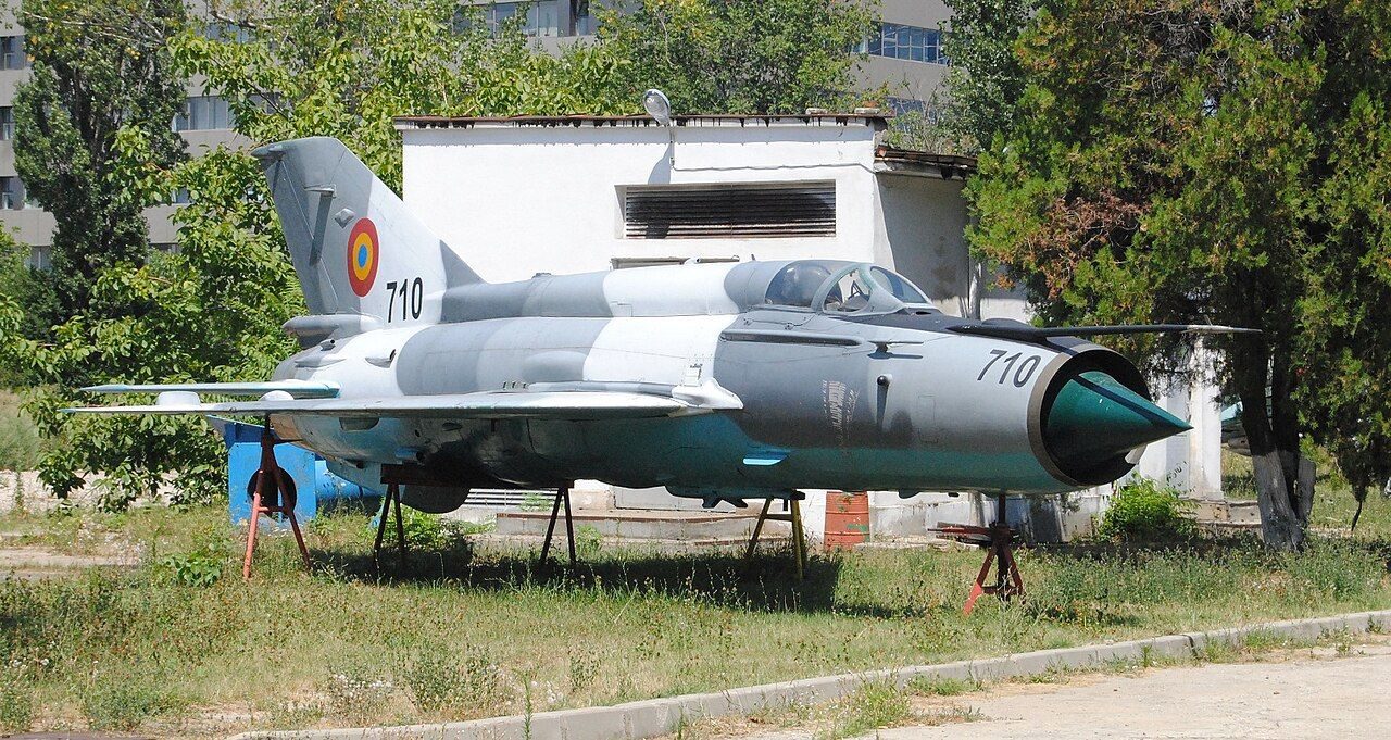 Context: Romanian Air Force MiG-21 LanceR (museum aircraft, Bucharest) - the type scrambled from Fetești (Base 86) on 14 Feb 2023. Not an aircraft involved.