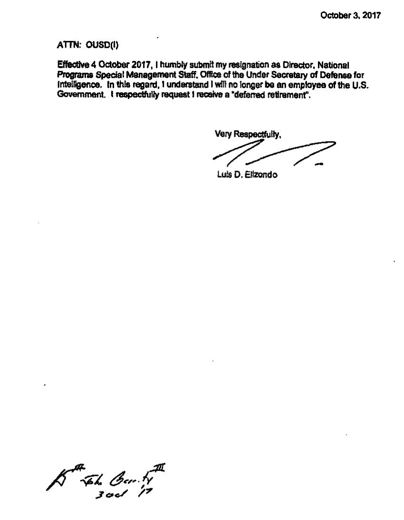 Elizondo's resignation letter (3 Oct 2017)