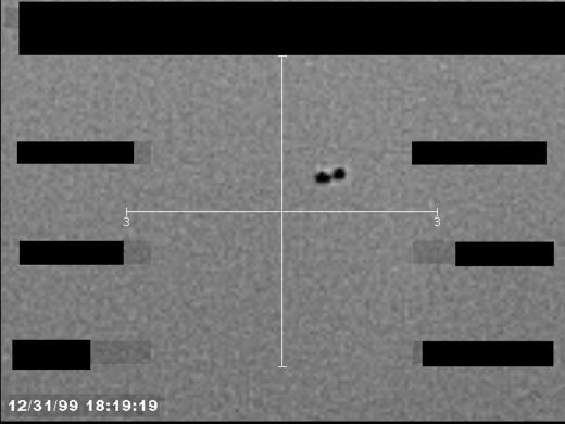 FBI Photo B22, Two Elongated Objects (FBI still B22)