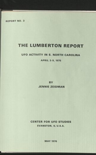 The Lumberton Report (CUFOS, May 1976)