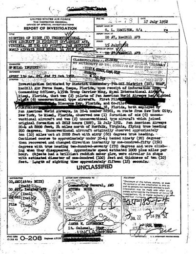 OSI Report of Investigation, July 1952