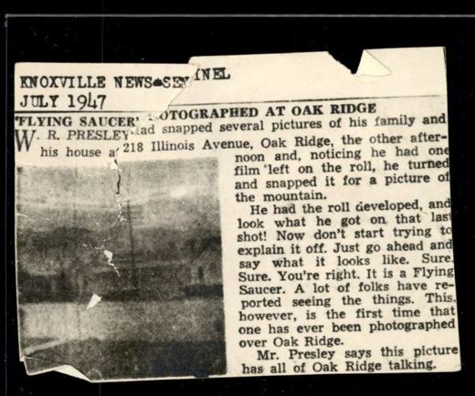Knoxville News-Sentinel clipping, July 1947 (Serial 153, p. 4)