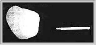 The Phobos 2 frame with the elongated object (1989)