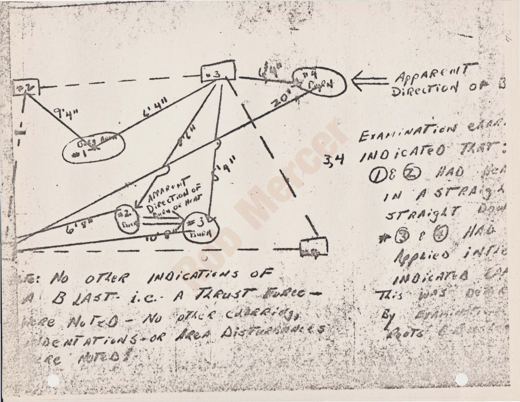 Diagram of the four imprints (Blue Book file)