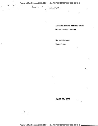 "An Experimental Psychic Probe of the Planet Jupiter" (1973)