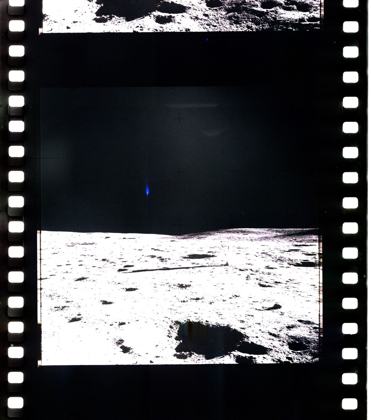 AS14-66-9301: Apollo 14 frame with blue lights