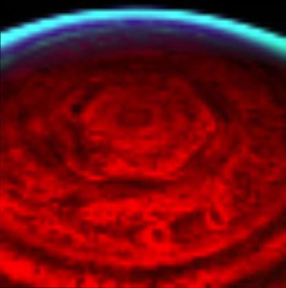Cassini infrared, 2006–07: the hexagon glowing through the polar night