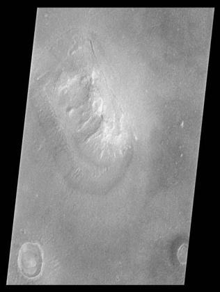 Mars Global Surveyor's look at the Face, April 1998 (PIA01440), the release critics call the 'catbox' image.