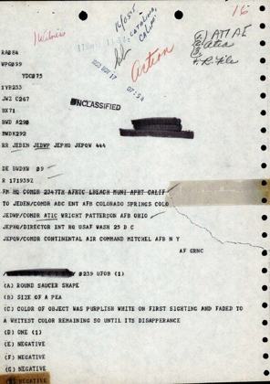 Unresolved UAP report, Catalina Island, 1953 (DOW-UAP-D178).