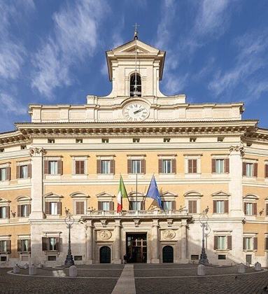 Context: Palazzo Montecitorio, Rome, seat of the Chamber of Deputies, 1 Dec 2023.