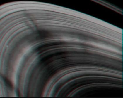 Voyager 2 spokes sequence (six video grabs)