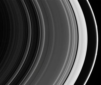 Cassini reference views of the rings (two video grabs)