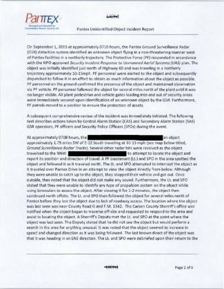 DOE-UAP-D005, Pantex Unidentified Object Incident Report (source: war.gov PURSUE; read via mirror) · page 3 of 7