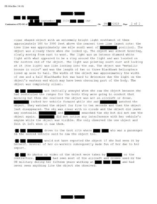 FBI September 2023 Sighting - Serial 4 · page 2 of 2