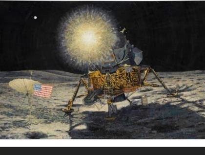 Alan Bean's 1984 painting of Apollo 14 ('Sunrise over Antares')