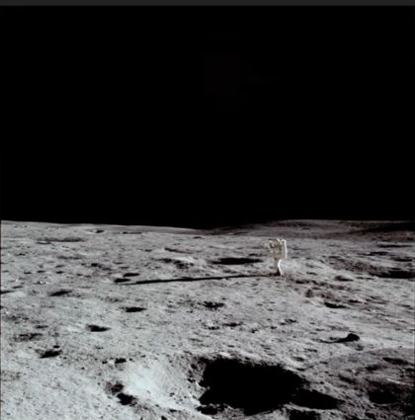 AS14-66-9301: Apollo 14 frame with blue lights