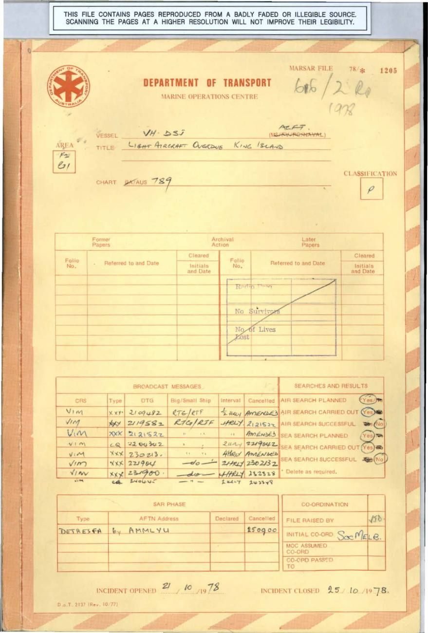 NAA A4703, 1978/1205 (DoT SAR file, mirror) · page 1 of 217